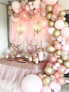 two screenshots with balloons and candles on them, one is pink and the other is gold