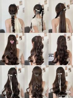 Cool Hair Designs, Hair Style Korea, Hair Inspiration Long, Easy Hairstyles For Medium Hair, Hairstyles For Girls, Kawaii Hairstyles, Hair Tutorials Easy, Hair Stylies, Hair Up Styles