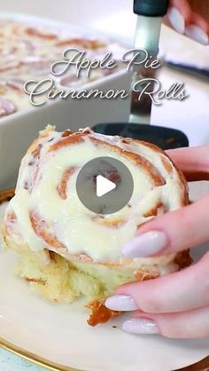 Tatyana Nesteruk on Instagram: "Welcome fall this weekend with these amazing Apple Pie Cinnamon Rolls! These are simply divine!! The softest, fluffiest, and most delicious rolls filled with Apple Pie filling, topped with cream cheese icing! The flavors are truly out of this world!!

Get all te recipe details and watch my full-length YouTube video tutorial on my website, linked in profile @tatyanaseverydayfood Plus, get more fall recipes and desserts on my homepage!

For Dough:
1 cup warm milk
1 tbsp dry instant yeast
2 large eggs
1/3 cup unsalted butter, melted
1/2 cup white granulated sugar
1 tsp vanilla extract
1 tsp sea salt
4 cups all-purpose flour, plus more for dusting
3/4 cup cream, for topping; or half-and-half; or whole milk
For Filling:
4 large apples, diced
1 cup light brown sug Apple Pie Cinnamon Rolls, The Best Apple Pie, Cinnamon Roll Apple Pie, Best Apple Pie, Mini Bundt Cakes, Delicious Deserts, Cream Cheese Icing