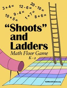 a book cover with a ladder next to a pink couch and the words shoots and ladders