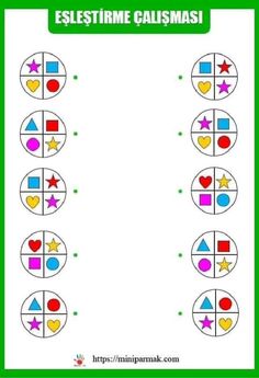 the worksheet for an esl game with different shapes and colors on it