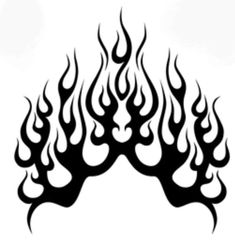 a black and white flame tattoo design on a white background stock photo, royalty - free image