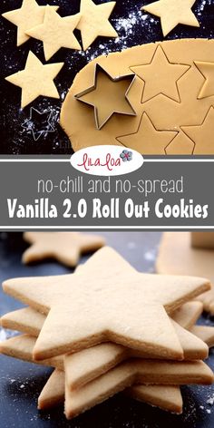 no - chill and no - spread vanilla 2 0 roll out cookies with stars on top