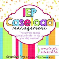 the cover of pep caseload management, which includes colorful stripes and polka dotes