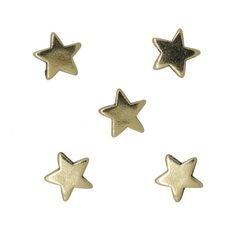 three small gold stars on a white background