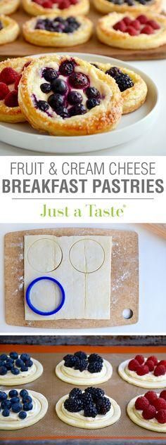 fruit and cream cheese breakfast pastries just a taste