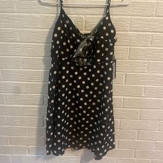 Size Small Nwt Ties In Front!!! Mini Dress- It Comes Mid Thigh On Me- I’m 5’3 Polka Dot Mini Dress, Polka Dot, Colorful Dresses, Polka Dots, Black White, Mini Dress, Womens Dresses, Black And White, Women Shopping