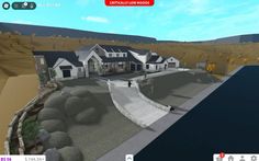 (i do not build for others) Bloxburg Cottage, 80s House, Hampton Home, Mansion Floor Plan, House Bloxburg