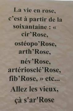 a poem written in french on a piece of paper