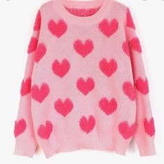 Casual Long Sleeve Loose Fall Winter Knit Sweater, Color: Pink Almost Sold Out Size Small Size 4 100% Polyester Friday Christmas, Winter Knit Sweater, Hari Valentine, Black Friday Christmas, Pullover Outfit, Loose Top, Loose Outfit, Formal Dresses For Women, Jacquard Knit