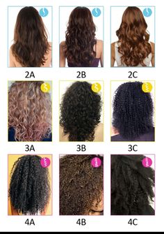 2c Natural Hair, 2a Hairstyles, Curl Type Chart, Type Of Curls, 1c Hair, Type 3 Hair, Hair Type Chart, 2a Hair, Summer Hair Care