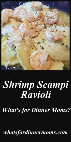 shrimp scampi ravioli with lemon sauce and parmesan cheese