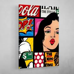 Comic Book Pop Art Canvas - The Trendy Art Comic Book Painting Canvas, Painted Comic Art, Comic Book Pop Art, Comic Book Painting, Pop Art Canvas Painting, Modern Pop Art Canvas, Comic Painting, Modern Pop Art Painting, Pop Art Paintings