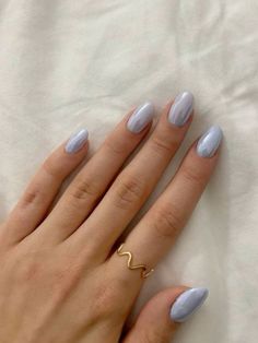 Light blue acrylic nails Light Blue Nails Plain, Light Blue Squoval Nails, Hoco Nail Ideas Blue Dress, Ashy Blue Nails, Nails To Go With A Light Blue Dress, Light Blue Engagement Nails, Light Blue Crome Nails French Tip, Homecoming Nails Light Blue, Light Blue And White Acrylic Nails