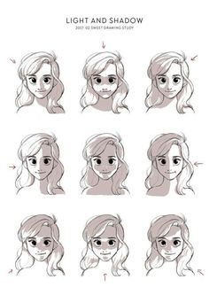 the various stages of hair and how to draw it