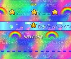 an image of a rainbow background with stars