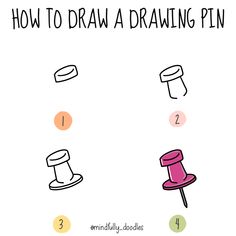 how to draw a drawing pin