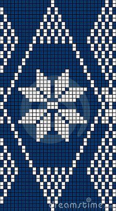 a cross stitch pattern in blue and white