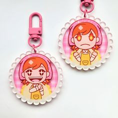 - charm is approx. 2" in height (not including clasp) - double-sided acrylic charm  - different image on each side - comes with peel-off protective plastic film Acrylic Charm Ideas, Keychain Art, Charms Keychain, Games For Moms, Unorganized Idea, Collage Board, Cooking Game, Acrylic Keychains, Food Clothes