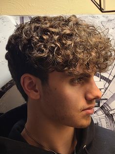 Fades For Curly Hair For Men, Natural Perm Men, Curly Hair Fade Boys, Men’s Permed Hair, Perm Styles For Men, Men’s Perm Hairstyles, Permed Hairstyles Boys, Haircuts For Curly Hair Natural Curls Men, Boy Perms Curly Hair