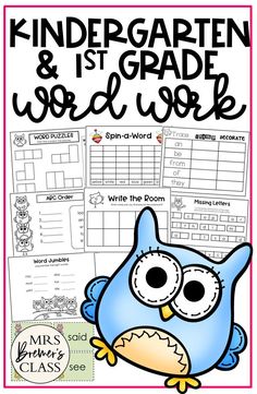 Word Work activities set for sight word learning and sight word practice in Kindergarten and First Grade 1st Grade Word Work, Sightwords Kindergarten, Sight Word Activities For Kindergarten, Sight Words Kindergarten Activities, Word Work Kindergarten, First Grade Words, Missing Letters, Phonemic Awareness Activities, First Grade Sight Words