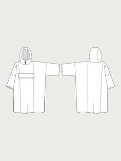 an illustration of two people in raincoats facing each other with their arms outstretched