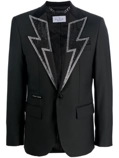 Mens Embellished Blazer, Men’s Tuxedo Outfit, Bedazzled Suit Men, Pride Outfits For Men, Prom Suits For Men Unique, Prom Outfits For Guys, Prom Suits For Men, Black Tie Attire, Lapel Design