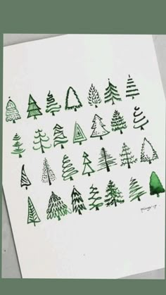 a paper with trees drawn on it