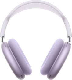 a pair of purple headphones sitting on top of each other