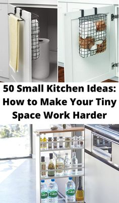 small kitchen ideas how to make your tiny space work harder cover image with text overlay