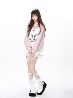 Estilo Harajuku, Long T, Asian Outfits, Other Outfits, U Neck, Harajuku Fashion, Korean Outfits, Character Outfits, Dream Clothes