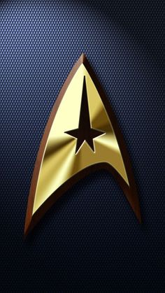 the star trek insignia is gold and black