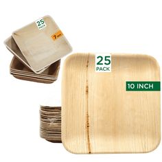 a stack of wooden plates with the number twenty five on each plate and 25 packs of wood