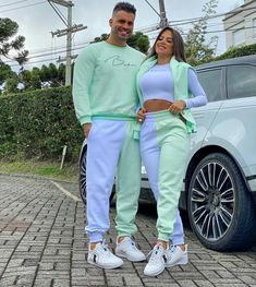 Couple Suits Outfit, Couple Sweatsuit Outfits, Couples Matching Tracksuits, Matching Sweatsuit Outfit Couples, Outfits Para Parejas Casual, Matching Tracksuit Couple, Couple Outfit Ideas Matching, Matchy Outfit Couple, Couples Outfits Matching