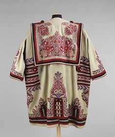 Mantle Date: late 19th century Culture: Hungarian Medium: wool, leather, metal Hungarian Embroidery, Folk Clothing, Thick Wool, Folk Dresses, Ethnic Dress, Historical Costume, Folk Costume, Historical Clothing, Mode Vintage