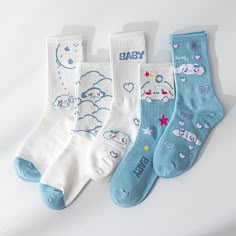 Cute Cinna Socks Set These cute Cinna socks are the perfect addition to any wardrobe. With their adorable design, they will add a touch of cuteness to any outfit. Made with comfortable fabric, these socks are both stylish and comfortable. Get yourself a set today and elevate your sock game! Cinnamoroll Items, Cinnamoroll Design, Sanrio Fashion, Hello Kitty Phone Case, Y2k Girl, Hero Team, Kitty Items, Kawaii Things, Y2k Necklace