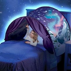 Ages 3+. The Tent That Turns Your Bed Into A Magical Dream World! New! As Seen On Tv. Bonus Reading Light! Sleeping Tent, Oktoberfest Halloween, Winter Wonderland Theme, Reading Area, Kids Tents, Bed Tent, Halloween Costume Shop, Kids Party Supplies, Sports Themed Party