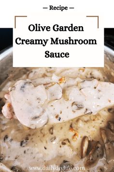 the recipe for an old - fashioned creamy mushroom sauce