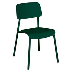 a gray plastic chair on a white background