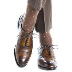 Dressing Shoes, Brown Brogues, Style Socks, Mens Fashion Wear, Mens Dress Socks, Best Shoes For Men, Sock Game, Hand Stitch, Dress Socks