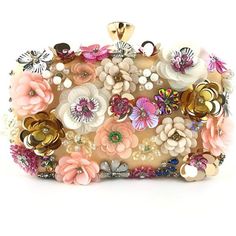 Features: Decorated By Multicolored 3d Flowers (Such As Glitter Sequins Flowers, Crystal Flowers, Beaded Flowers). All Of Them Are Sturdy Sewing On The Elegant Clutch Purse . Capacity : Size 7.87"(L) * 2.76" (T) * 4.53" (H) ,The Flower Evening Bag Can Easily Fit A Cell Phone(Iphone 7s Plus), Wallet,Car Keys,Compact Mirror, Lipstick, And Some Makeup . Multi-Function Bag : This Purse With One Gold Metal Wristlet Handle And One Detachable Different Lengths Chain-Strap , It Can Be As Evening Clutch, Gold Bags For Spring Gift, Multicolor Clutch For Evening In Spring, Glamorous Gold Bag For Summer, Glamorous Gold Summer Bag, Gold Rectangular Evening Bag For Spring, Gold Party Bags For Spring, Gold Clutch Bag For Spring, Gold Spring Clutch Bag, Spring Gold Clutch Bag