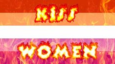 two fire banners with the words hot and womeh on them in different colors