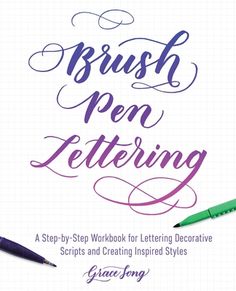 Master the art of beautiful brush pen lettering with the first book dedicated entirely to the use and mastery of modern brush pens. Drawing gorgeous letters, words and phrases with a brush pen doesn't have to be difficult! Brush Pen Lettering will show you how to create your own unique style. To help you on your lettering journey, this comprehensive how-to guide includes: - DIY projects - Tips and Tricks - Color Photographs - Inspiring Ideas - Step-by-step instructions - Practice sheets Basic Hand Lettering, Decorative Writing, Brush Lettering Tutorial, Lettering For Beginners, Pen Lettering, Brush Lettering Practice, Brush Pen Lettering, Learn Calligraphy, Fancy Letters