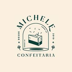 the logo for michel's confecteria, which is located in an old - fashioned