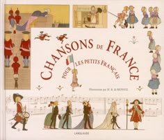 an advertisement for the french musical company, chamonons de france with pictures of people