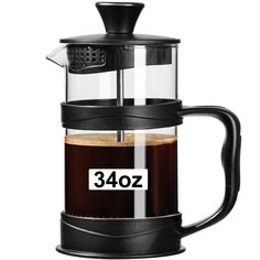 a french press coffee maker with the number 3402 on it