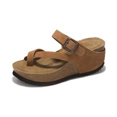 PRICES MAY VARY. 100% Genuine Leather - Experience ultimate comfort with our Wedges sandals made with Genuine Leather that's designed to mold to your foot's unique shape over time, providing a custom fit and superior support. Suede Insole - These platform sandals women are equipped with a 100% genuine suede insole, offering additional comfort and softness for your feet. Perfect for ong walks indeed! Natural Cork Footbed - Our sandals feature a natural cork footbed that's not only eco-friendly bu Chic Summer Dresses, Women Platform Sandals, Genuine Leather Sandals, Platform Slides, Walking Sandals, Leather Platform Sandals, Beach Essentials, Platform Slippers, Leather Wedges