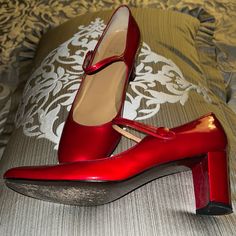 Very Nice Brad Mary Jane Stewart Wiseman Shoes Been Worn A Couple Of Times And Very Good Condition. Size 10. Mary Janes, Women Shoes, Red, 10 Things, Women Shopping, Color