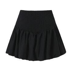 F00199350-103 Black Pleated Summer Skirt, Solid Pleated Asymmetrical Skirt, Chic High-waisted Gathered Skirt, Solid Color Gathered Mini Skirt, Summer Asymmetrical Mini Skirt, Spring Solid Color Asymmetrical Mini Skirt, Chic Tiered Mini Skirt, Spring Asymmetrical Mini Skirt In Solid Color, Solid Ruffled Mini Skirt