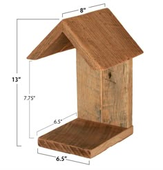 a wooden bird house is shown with measurements